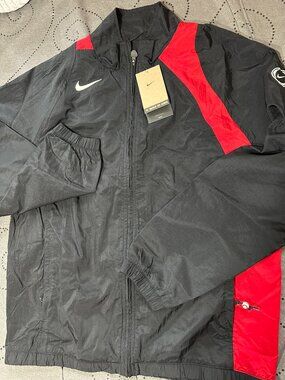 NIKE TOTAL 90 REPEL SOCCER TRACK #010 BLACK & RED JACKET SIZE L MEN NWT $120.00